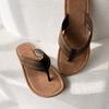 Melting Brown Women Suede Strap Daily Flip Flop 3color