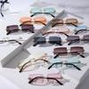 Metal Rimless Sunglasses Women's Glasses Square Ultra-light Men's Sunglasses