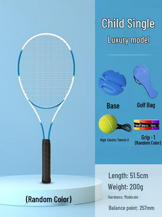 Tennis Trainer Racket Set: Adult & Kids Rebound Net Racket for Home Use