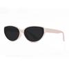 Y2K Stylish Cat Eye Sunglasses Ladies Slim Facial Look Premium Texture UV Protection White Square Frame Polarized Lens Shade