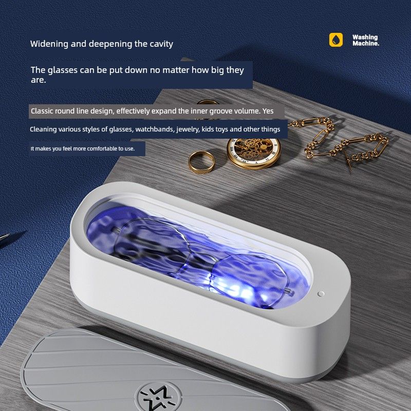 Rechargeable Small Office Glasses Cleaning Machine Watch Jewelry Cleaning Equipment Sterilization Disinfection For Home Office Cleaning Machine