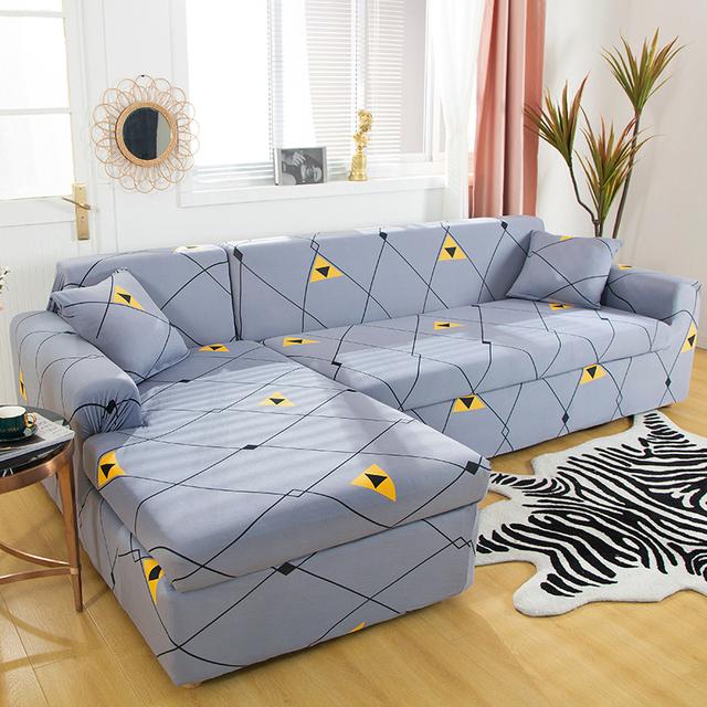 Chaiselongue Sofabezug für Wohnzimmer Dehnbar Eck-Modulsofa Überwürfe 1 2 3 4 -Sitzer Funda Sofa Möbelbezüge für Zuhause
