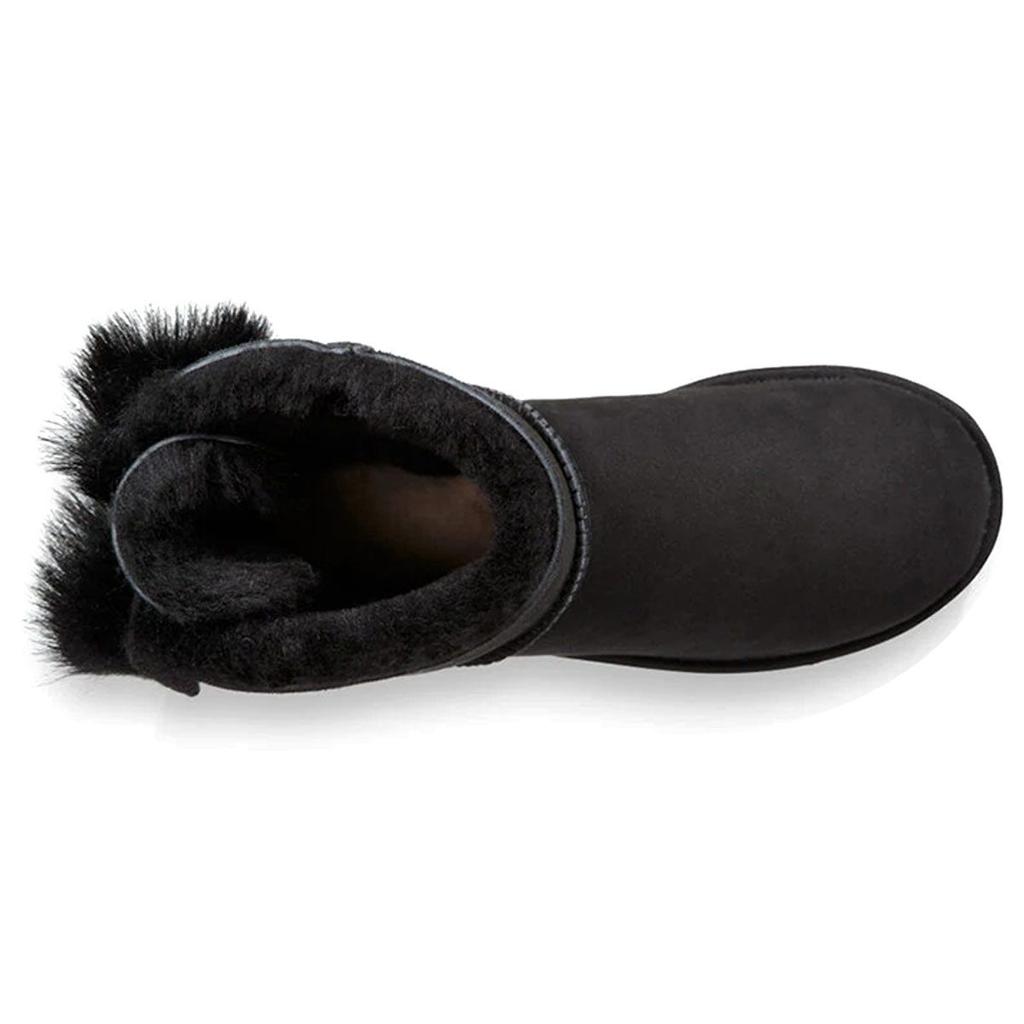 UGG Fluff Bow Mini Fleece Lined Black Women's 1094967-BLK
