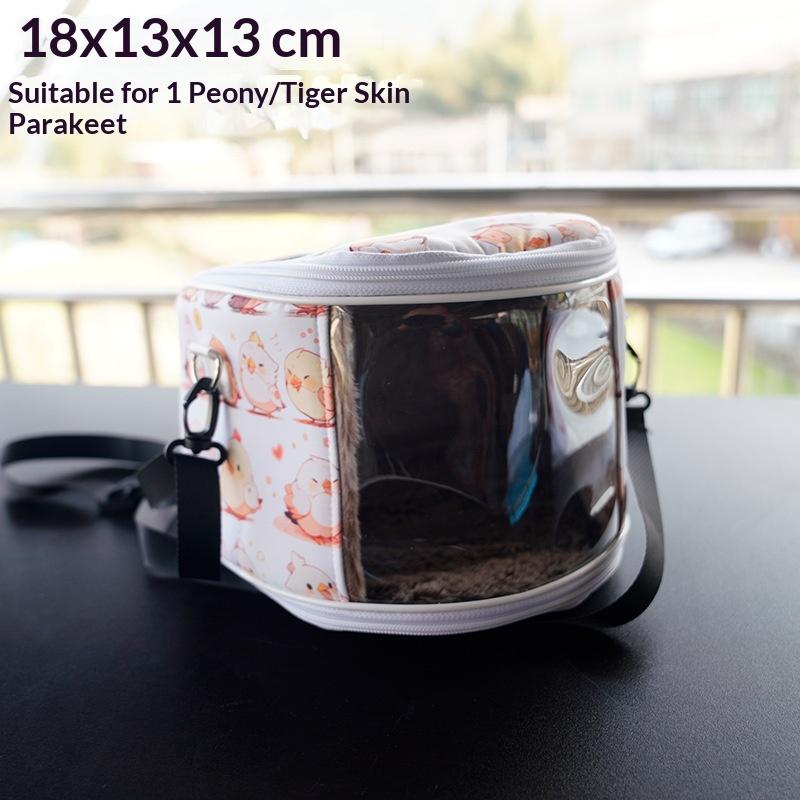Cute Portable Shoulder Bag for Budgies Lovebirds Sugar Gliders with Breathable Mesh and Detachable Design Bird Toys Bird Cage