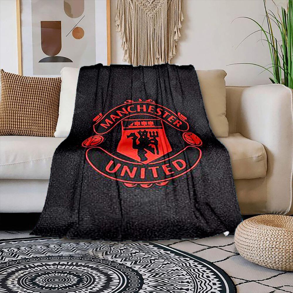 Manchester United Fleece Blanket for Sofa Bed or Chair  Super Soft Comfortable Flannel Throw