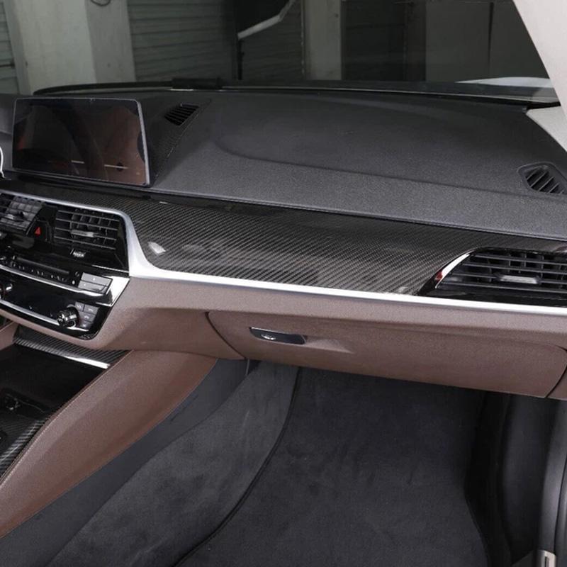 For BMW 5 Series G30 G38 17-23 6 Series GT G32 17-24 Real Carbon Fiber Car Dashboard Panel Decoration Car Accessories 2 pcs