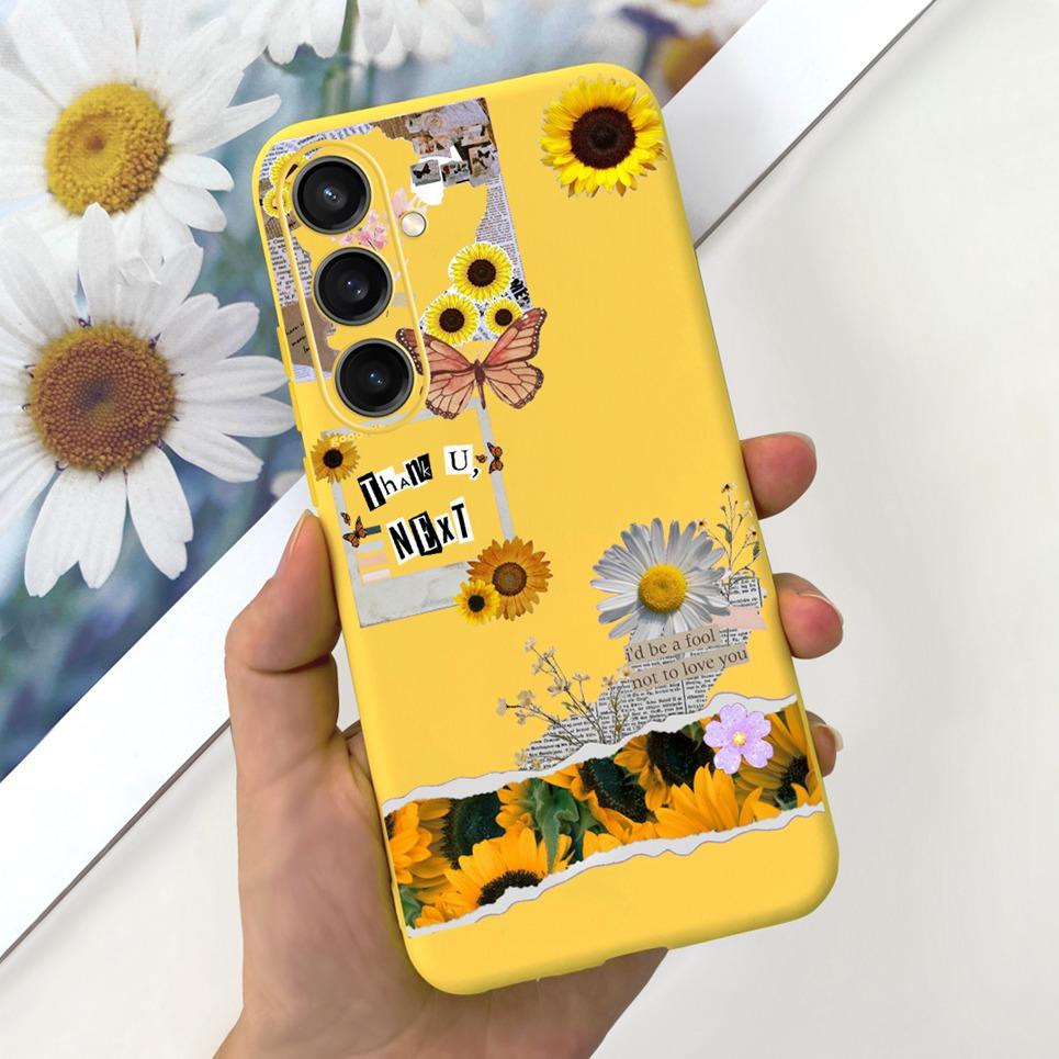 For Funda Samsung Galaxy A35 5G Case Women Fashion Girly Flower Butterfly Bumper For Samsung A35 SM-A356B Coque Silicone Soft
