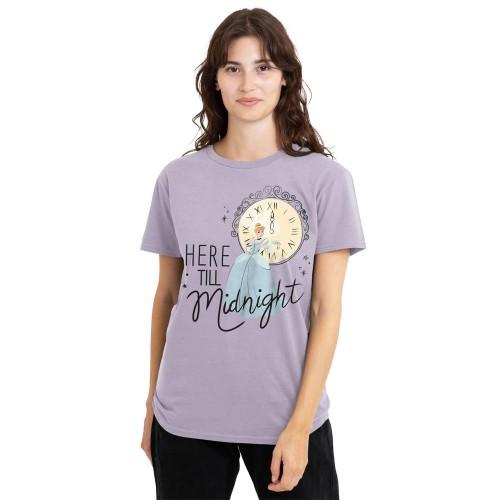 Cinderella Womens/Ladies Here Till Midnight New Years Eve T-Shirt