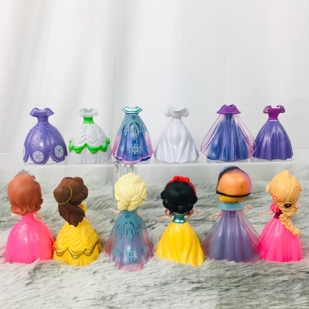 Princess Dress-Up Doll Set with Changeable Clothes, Frozen Theme, Perfect Birthday Gift for Little Girls