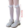 Pack of 1 Pair Girls Breathable Mesh Knee Length Socks Bowknot Accent Socks Stretchy Comfort for 3-10Y Kids