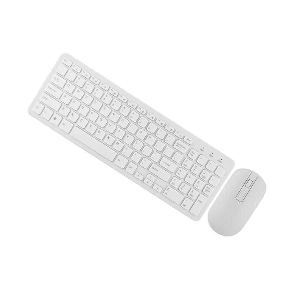 108 Keys MultiFunctional 2.4G Wireless Keyboard Mouse Combo High Sensitivity No delay(White)