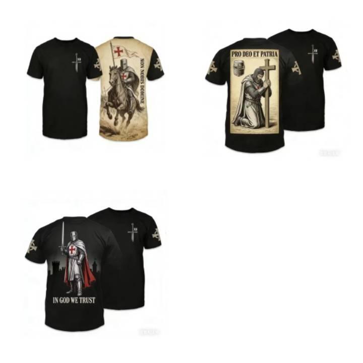England Knights Templar Warrior United Kingdom UK British Britain MMA Boxing Muay Thai T-shirt Print 3D Unisex Training Gym Fitness Workout Sport