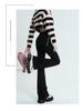Women's High Waist Slimming Petite Micro Flare Denim Pants - Black, Autumn/Winter 2023 Collection