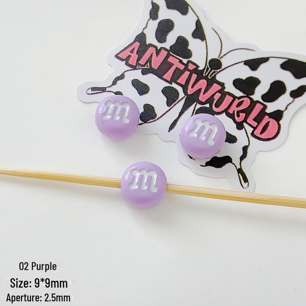 Colorful Candy M Bean Alloy Beads for DIY Handmade Bracelets & Necklaces