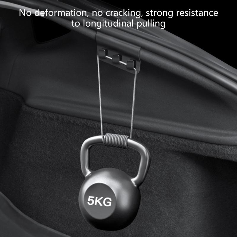 Pack of 2 Adjustable Removable Vehicle Trunk Hooks Easy Mounting for Hanging Grocery Bags and Clothes Practical Design