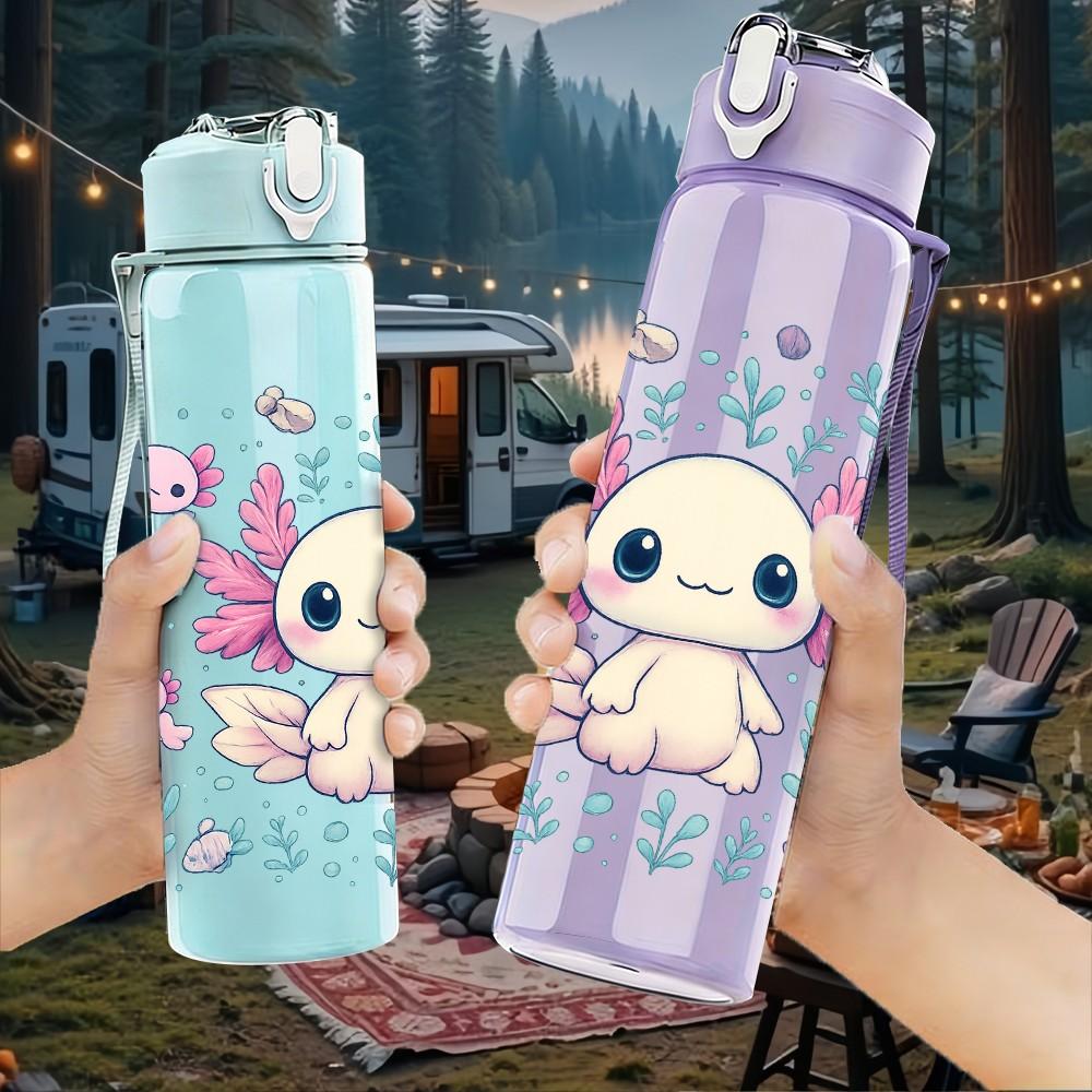 1 PZ Creature Bambina Libellula Pastello 750ml Colore Plastica Borraccia Sportiva Anti-perdita Tappo a Beccuccio Ribaltabile Per Sport Ufficio Uso Domestico
