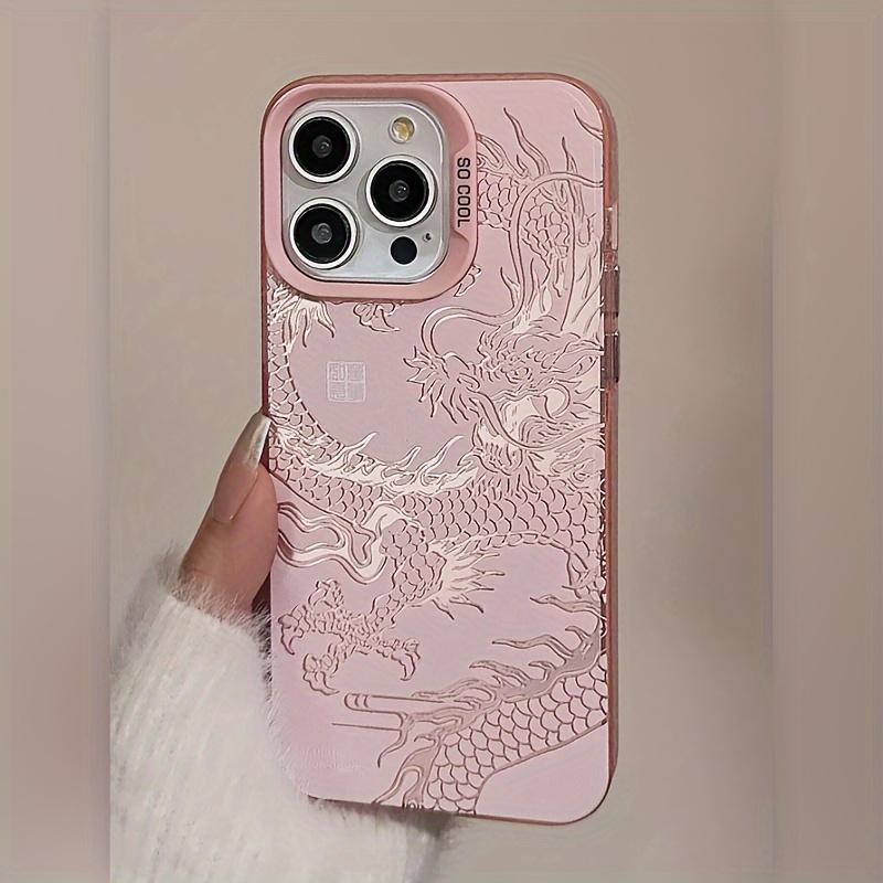 Růžový drak ochranný grafický kryt na telefon pro iPhone 15 14 13 12 11 x XR Xs SE2 SE 8 7 plus pro Max silikonový zadní kryt