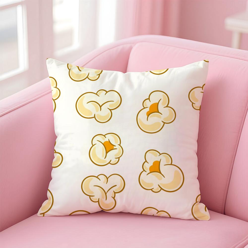 Modische Food Art Muster Kissenbezug Kissenhülle Weicher Freundlicher Stoff Verdeckter Reißverschluss