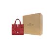 Coach Dempsey 22 Classic Monogram Snap Closure Fabric And Leather Tote Bag Women Tote Red C8417-IMP2Z