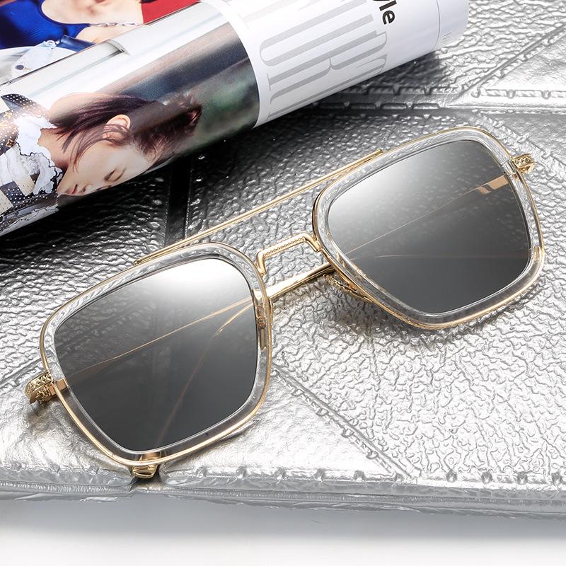 New Mens Metal Square Sunglasses Fashion Mens UV Resistant Sun Glasses Classics Vintage Male Eyewear Fit UV400 Oculos De Sol