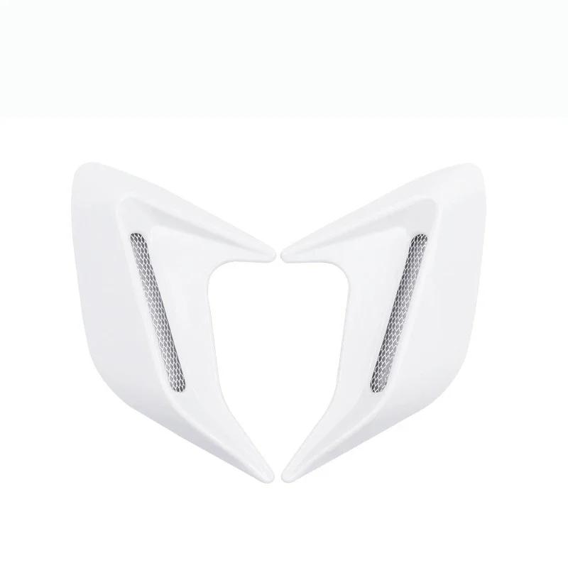 

2 шт. 3D наклейка на боковое вентиляционное отверстие автомобиля, наклейка на воздухозаборник крыла, боковые наклейки в виде жабр акулы, наклейка на боковое вентиляционное отверстие крыла автомобиля, декор белый