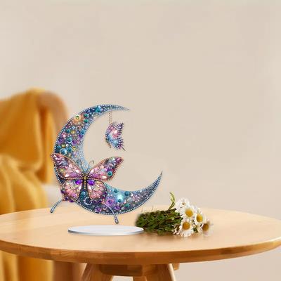 Acrylic 2D Flat DIY Table Top Diamond Painting Ornament Kits Diamond Painting Desktop Decorations for Home Office Desktop Decor