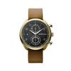 MASTER WORKS Quattro 002 MW07YB-EDLBO8 Men's Watch, Made In Japan, Quartz Movement, 41mm, Leather Strap, Chronograph, Brown
