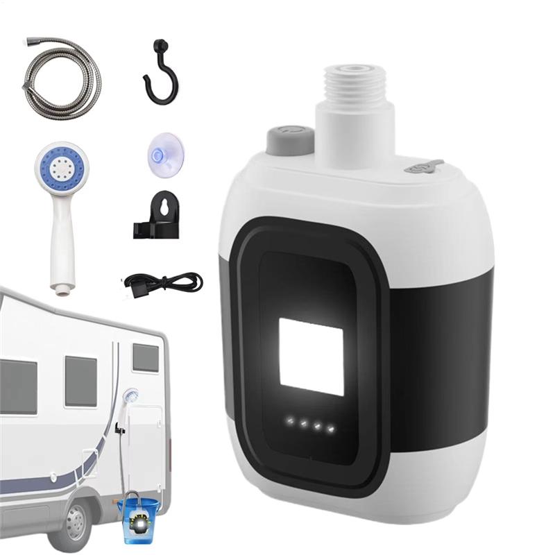 Outdoor USB Rechargeable Electric Shower Pump For Camping Portable Car Washing Garden Pet Cleaning