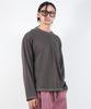 Deumakeu M Outstitch Loose Fit Long Sleeve Tee - Charcoal