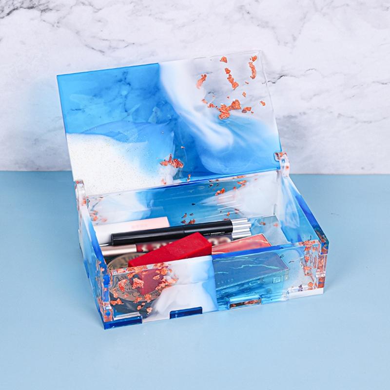 Smooth Storage Box Resin Mold Box Enjoy Handmade Project for DIY Crafts Making Store Various Crafts Jewelry Brushes