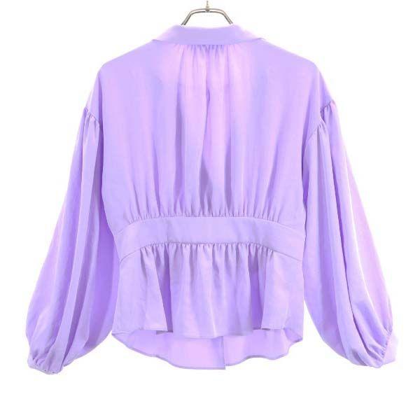 Ungetragenes MiCi Langarm Taillenmarkierung Offener Kragen Hemd frei Offener Kragen Damen Gebraucht