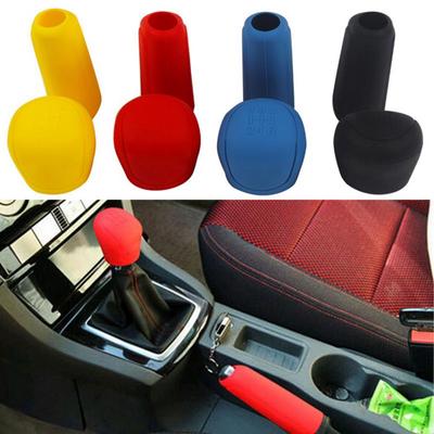 UWOOD 2Pcs Manual Car Gear Head Shift Knob Cover Hand Brake Cover Silicone Shift Collars Universal Manual Car Blue Red UWOOD 2Pcs Manual Car Gear Head Shift Knob Cover Hand Brake Cover Silicone Shift Collars Universal Manual Car Blue Red