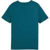 Puma Ess+ Logo Lab Camiseta Gráfica II Juvenil Estampada Confortável Gola Redonda Manga Curta Tops para Crianças Verde Cool 681842-22