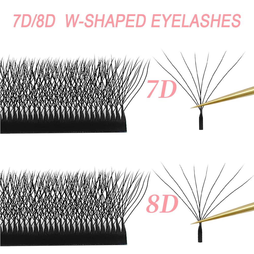 W Shape 8D Eyelash Extension New 8DW Shape lashes Premade fans Volume Salon Beauty Natural Soft False Eyelashes for Makeup