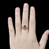 Women's Rose Gold Couple Rings - Butterfly Design with Pigeon Blood Ruby Inlay