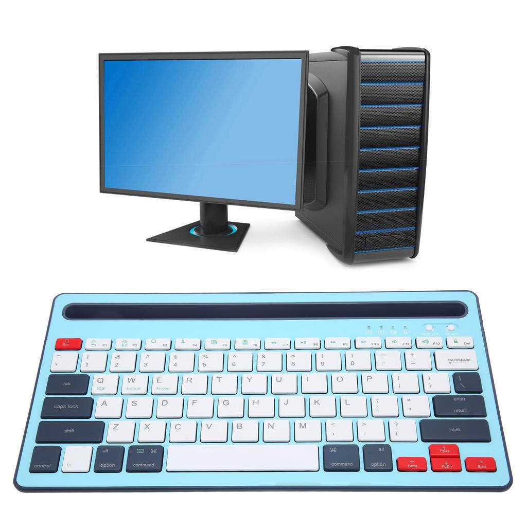 Wireless Keyboard Rechargeable Ergonomics Silent Keys Tablet Keyboard for Phones