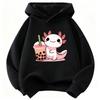 Sudadera con capucha suave y cálida para niños, diseño de ajolote, sudadera infantil linda para niños y niñas, manga larga, sudaderas con capucha casuales