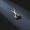 Rinhoo Cute Small Shovel Shaped Brooches For Women Creative Gold Color Rhinestone Shovel Lapel Pins Metal Button Badge Jewelry