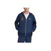 Adidas Originals Trefoil Tiger Embroidery Logo Zip Hoodie Jacket Men Outerwear Blue GC8690