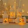 13.5cm/5.31in White Night Light Christmas Lamp Box Led Santa Claus Snowman Elk Cartoon Table Top Collectible Toy Room Decoration