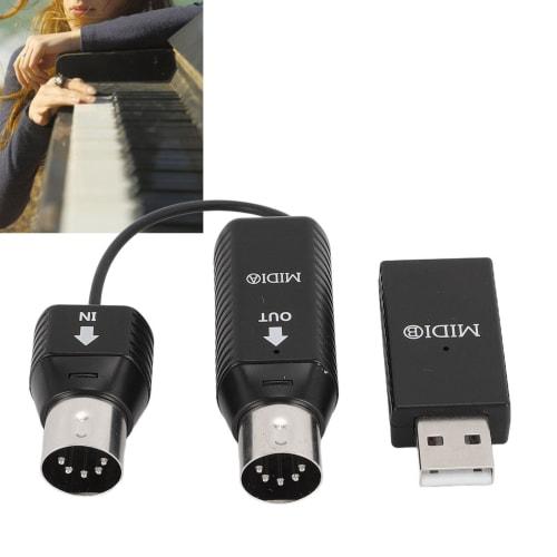 Wireless MIDI Adapter, 2.4GHz Wireless MIDI Adapter, MIDI Controller for Digital Pianos, Keyboards, and Drums, for OS X