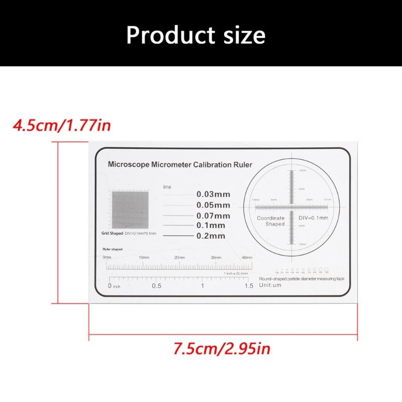 Micrometer Scale with 0.1mm Increment for Clear Viewing Under Microscope Micrometer for Researcher