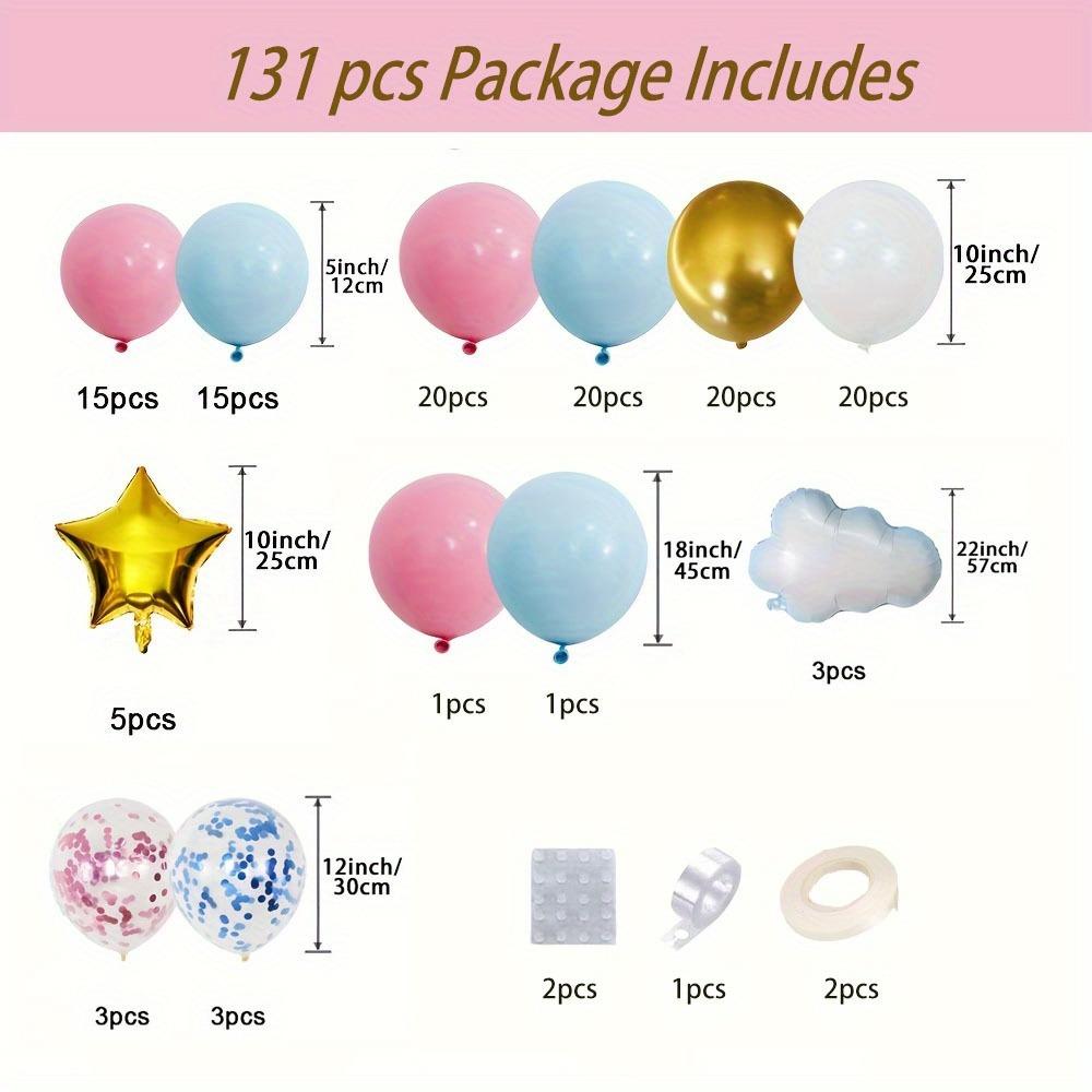 131PCS Balloon Garland Arch Kit, Shower Decoration Birthday Party Anniversary Graduation Holiday Indoor and Outdoor Decoration