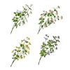 Artificial Flower Branch Realistic Stem And Green Fake Flower with Leaves for Floral
