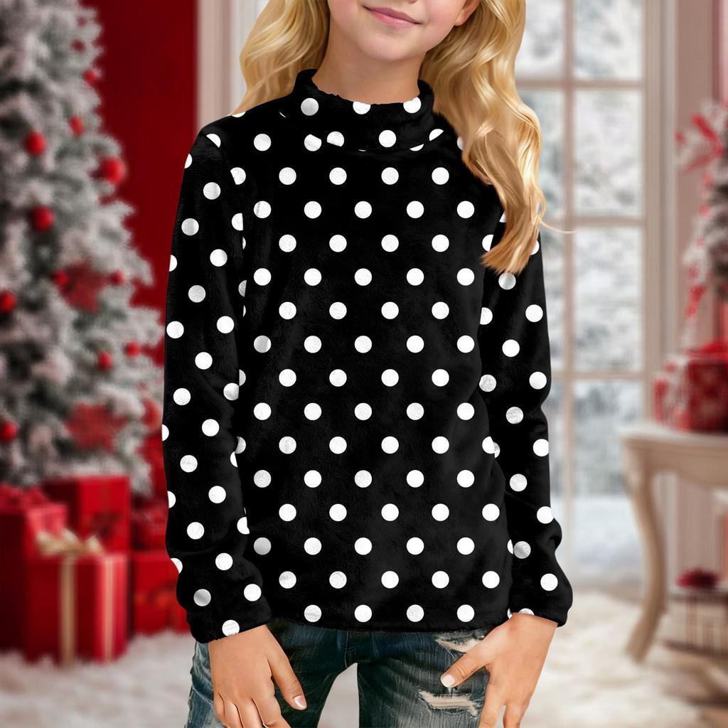 Dziecięce codzienne bluzki z długim rękawem z nadrukiem