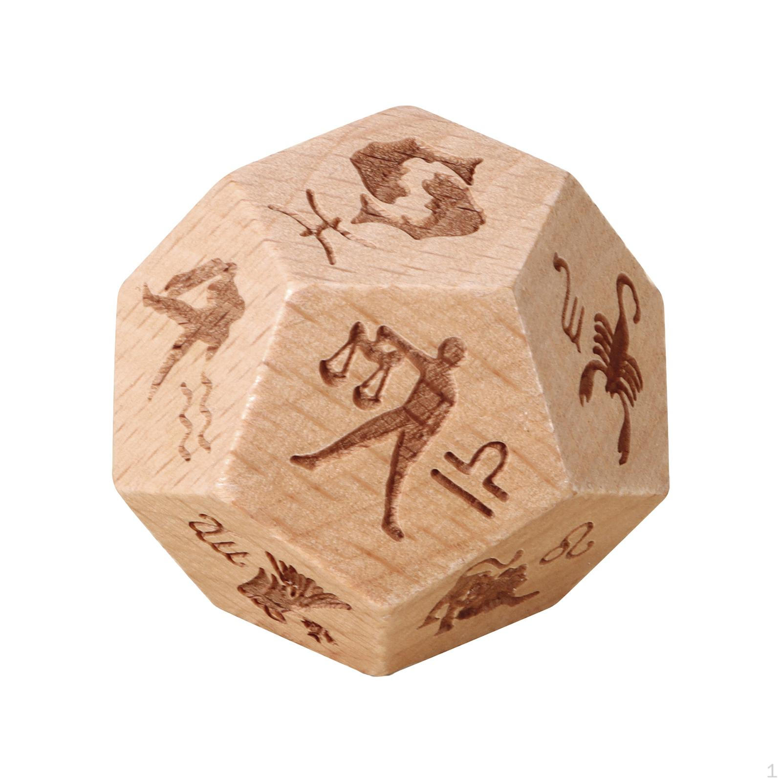 

12-гранные игральные кости Date Night Dice, игровые кости для вечеринок, деревянные парные игровые кости для игры, constellations