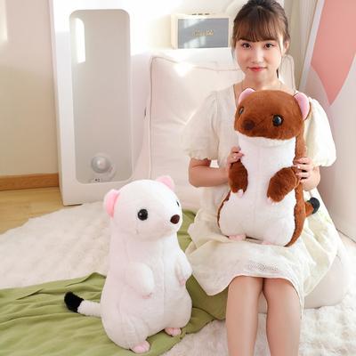 Kreslená Lasička s krátkým ocasem Panenka Plyšová Hračka Lasička Panenka Dětská Uklidňující Hadrová Panenka Pánský Dárek k Narozeninám