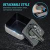 Ashtray,stainless Steel Ashtray With Lid Bling Crystal Diamonds,cigarette Ashtray- Silver - DD