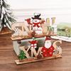 Christmas Festival Decor: Wooden Letter Ornaments - English Old Man Desktop Decorations