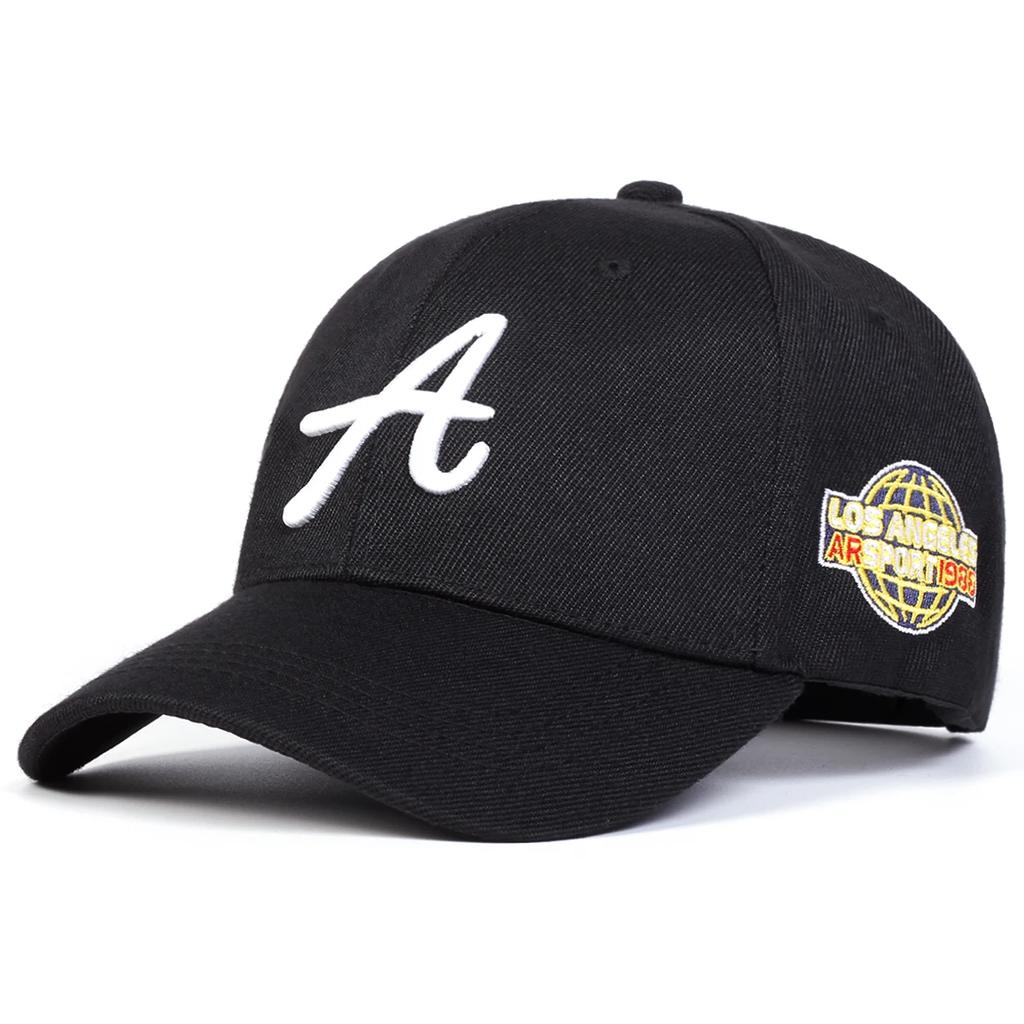 Unisex A Letter Embroidery Side Earth Baseball Caps Spring Autumn Outdoor Adjustable Casual Hats Sunscreen Hat